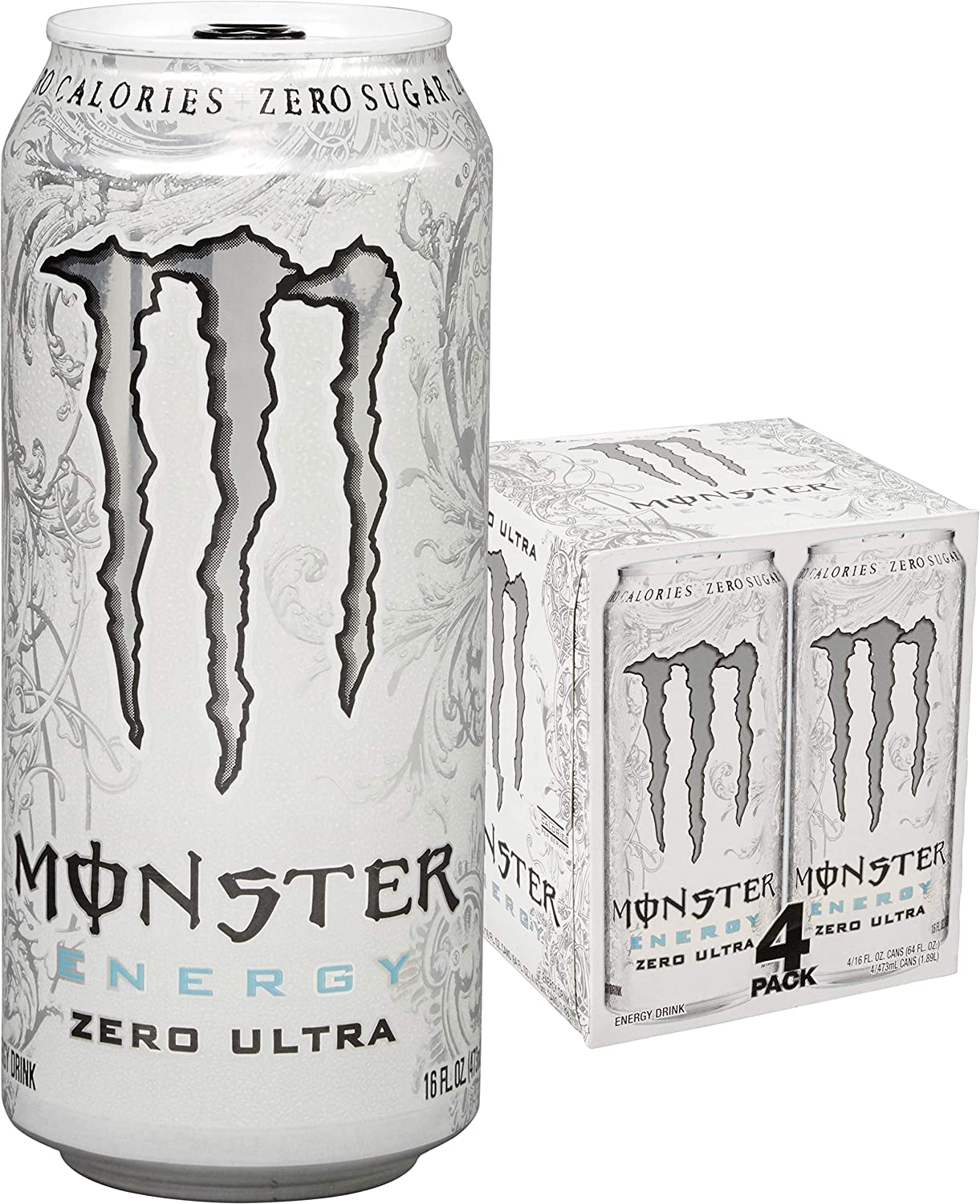 260105035344931_1 Monster Energy Zero Ultra, Sugar Free Energy Drink, 16 Fl Oz (Pack of 24) - Image 1